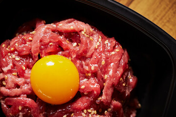 yukhoe, Korean style raw beef
