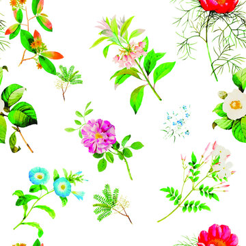 Beautiful seamless repeated vintage florals patterns free download perfect for fabrics, t-shirts packaging etc