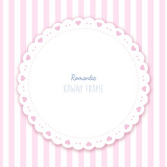 romantic pink hearts frame