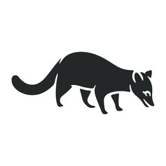 Mongoose vector illustration in black and white