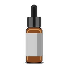 3D drople oil bottle mockup vector design