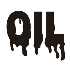 oil liquid text melting vector design