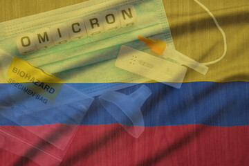 Colombia flag and omicron variant