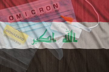 Iraq flag and omicron variant