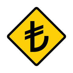 Turkish lira money icon, tl financial business sign,  cash economy symbol isolated on background, vector illustration
