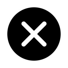 Cross mark icon, X sign, simple error design vector illustration, false choice symbol