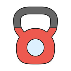 Kettlebell icon, fitness sport symbol, iron equipment vector illustration, workout heavy training web mark