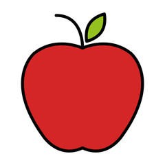 Apple icon, healthy raw symbol, foot sweet fruit, vector illustration design, eco diet