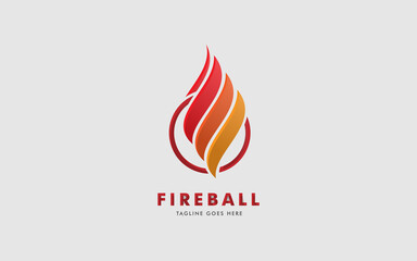 vector fire isolated circle logo design, usable logo for technology, industry, energy,