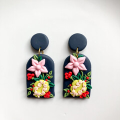 Polymer clay cute earing character