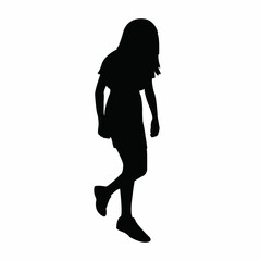 a girl body silhouete vector