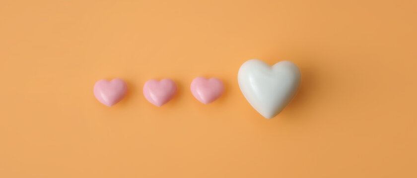 Valentine heart on color background. Happy Valentines Day background.