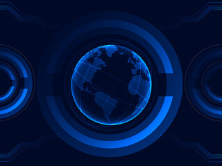 2d illustration globe sign with background 