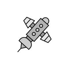 satellite line colored icon. Signs and symbols can be used for web, logo, mobile app, UI, UX on white background
