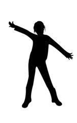 a girl body silhouette vector