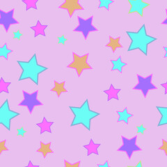 geometric pattern of a star in a stroke on a pink background