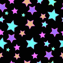 geometric pattern of a star in an outline on a black background