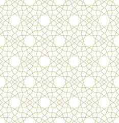 Seamless arabic geometric ornament in brown color.