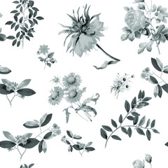 Beautiful seamless repeated vintage florals patterns free download perfect for fabrics, t-shirts packaging etc
