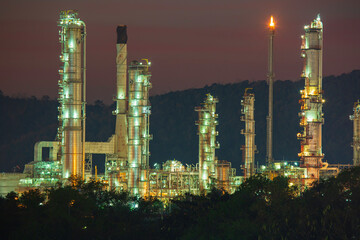 Oil​ refinery​ and​ plant of petrochemistry industry in oil​ and​ gas​ ​industry