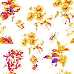 Beautiful seamless repeated vintage florals patterns free download perfect for fabrics, t-shirts packaging etc
