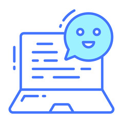 Online Testimonials icon, Survey and Feedback, modern vector illustration