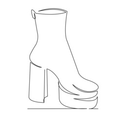 women's boots on the platform