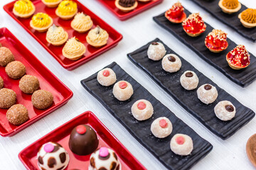 Delicious Sweet Bakery Patisserie Food Menu Gourmet Meal Dessert Chocolate Strawberry Lemon Flour Cake Pie Piece Chicken Fry Cheese Pizza Bread Still Blank Background