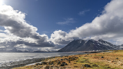 Mountains and clouds, Iceland