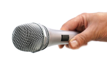Microphone isolated on white background