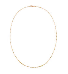 Gold jewelry. Gold chain bracelet and necklace isolated