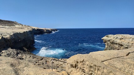 Vue mer, île de Gozo, Malte