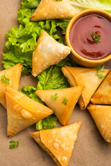 Mini triangle patti samosa