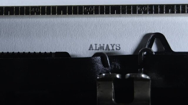 Typing ALWAYS with an old manual typewriter