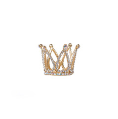 Beautiful golden crown with stones isolated on a white background. Royal decoration. © kvladimirv