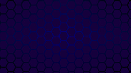 Abstract background with geometric hexagonal pattern. Technological pattern of six-accounts in shades of blue.