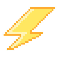 Fototapeta premium Pixel illustration of a lightning