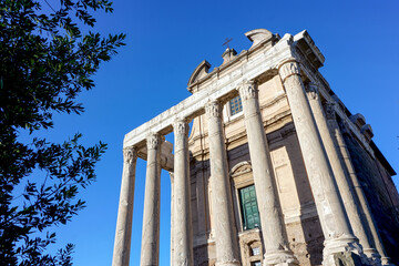 A building with columns in Roman Forum