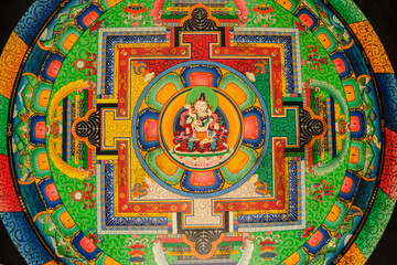 thanka o lienzo de Buda,monasterio budista de Tengboche.Sagarmatha National Park, Khumbu Himal,...