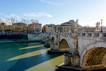 View on Rome and the river Tiber