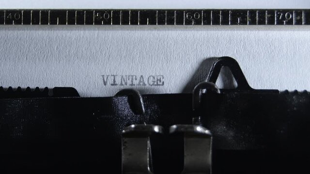 Typing VINTAGE with an old manual typewriter