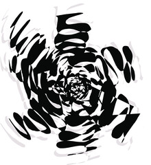  vector pattern abstract texture ink stains on paper. doodle abstract  pattern irregular chaotic waves zigzags 