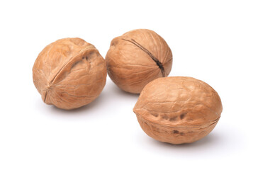 Three whole walnuts
