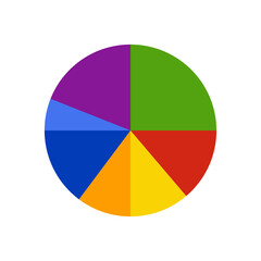 Fototapeta premium Color circle infographic presentation. Vector object isolated on white background