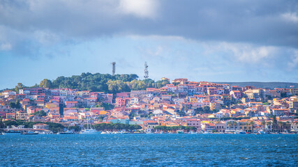 View of the village Sant'Antioco, South Sardinia.