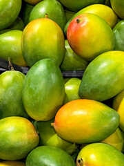 Fresh ripe mango fruit background 