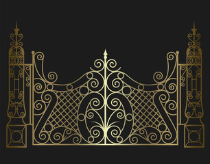 golden vintage gate - 479396193