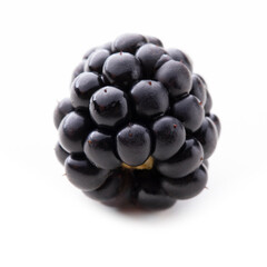 Blackberry isolated on white background close up.