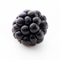 Blackberry isolated on white background close up.
