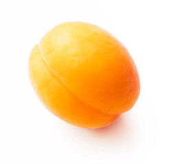 Fresh apricot fruit isolated on white background with clipping path.